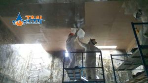 Proses pemasangan finerglass polyester